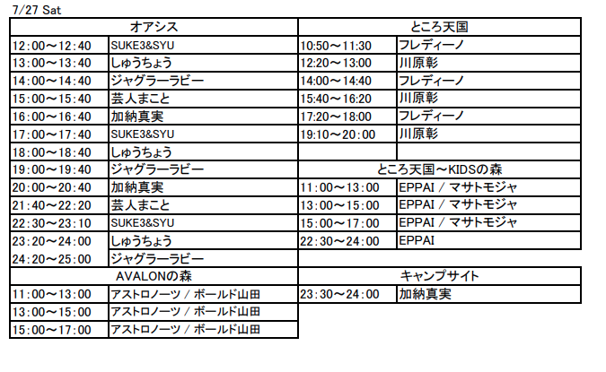 大道芸軍団、苗場到着!