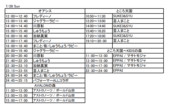 大道芸軍団、苗場到着!