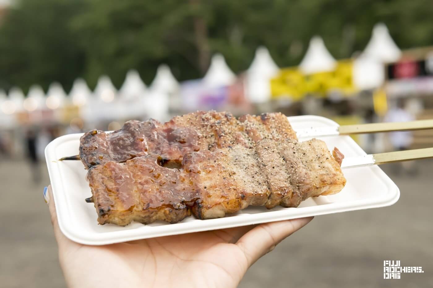 もち豚串ハーフハーフ | FUJIROCK EXPRESS '19 | フジロック会場