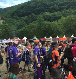 Japanese soccer fans assemble at Fuji Rock