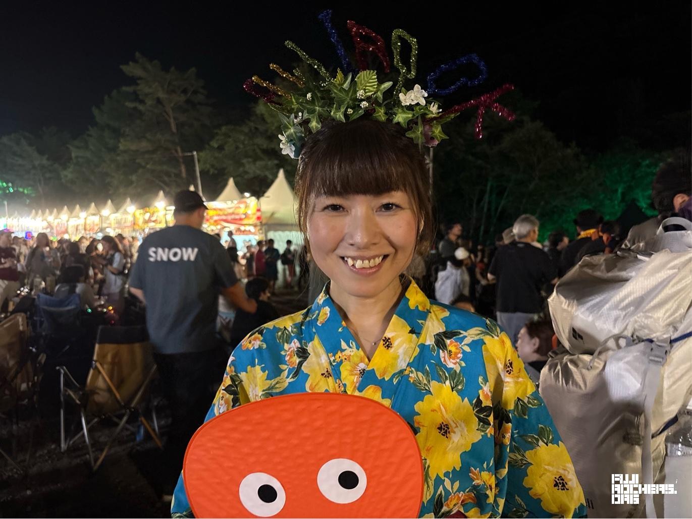 派手色×ゴンちゃんネイルでフジロック浴衣コーデ