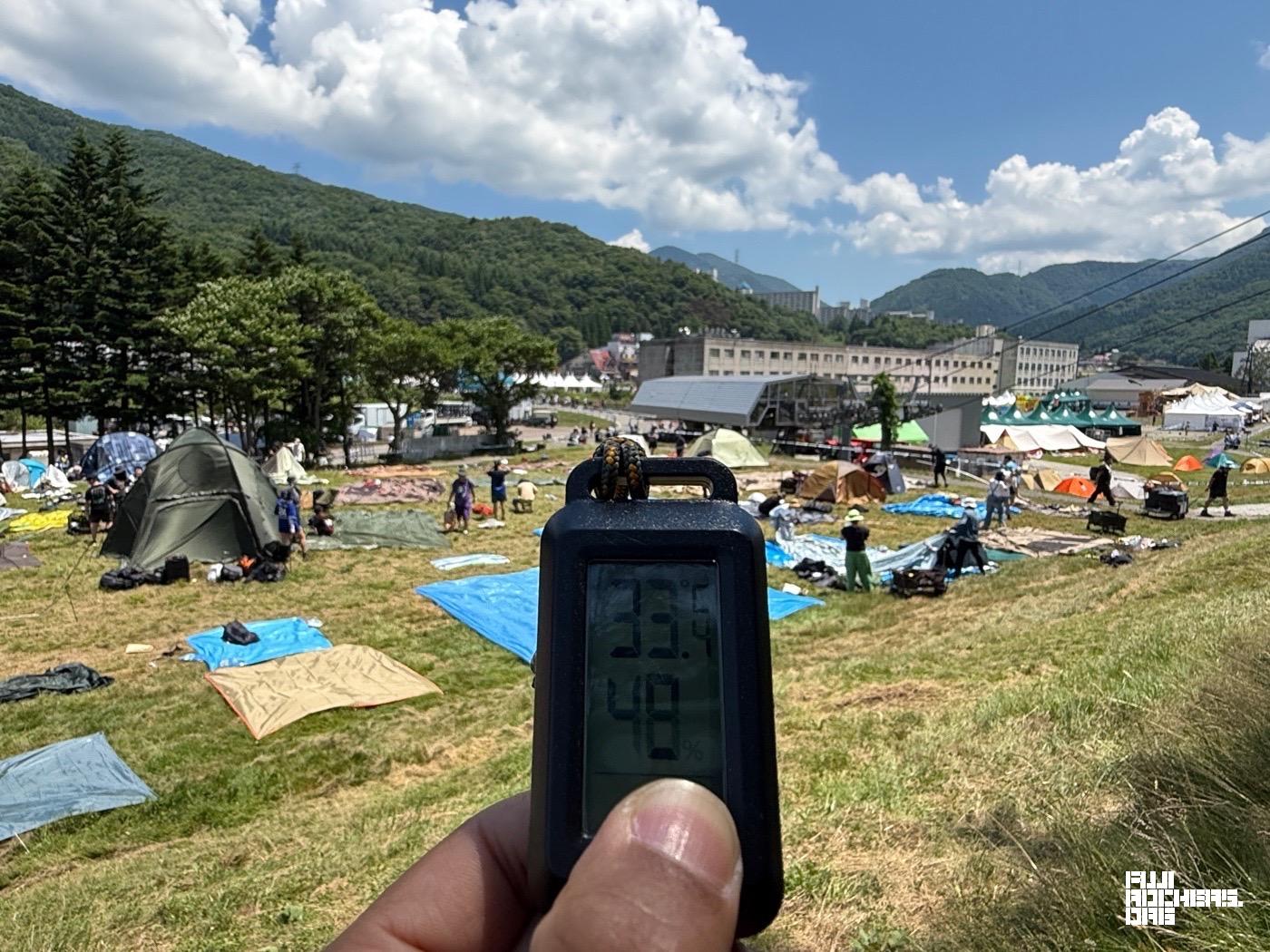 前夜祭　12時台の気温と湿度