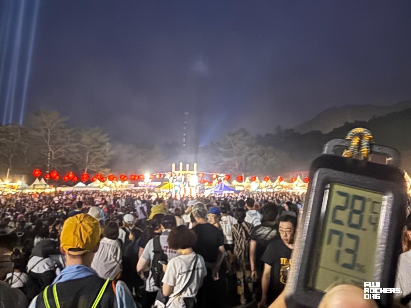 前夜祭　夜19時台の気温と湿度