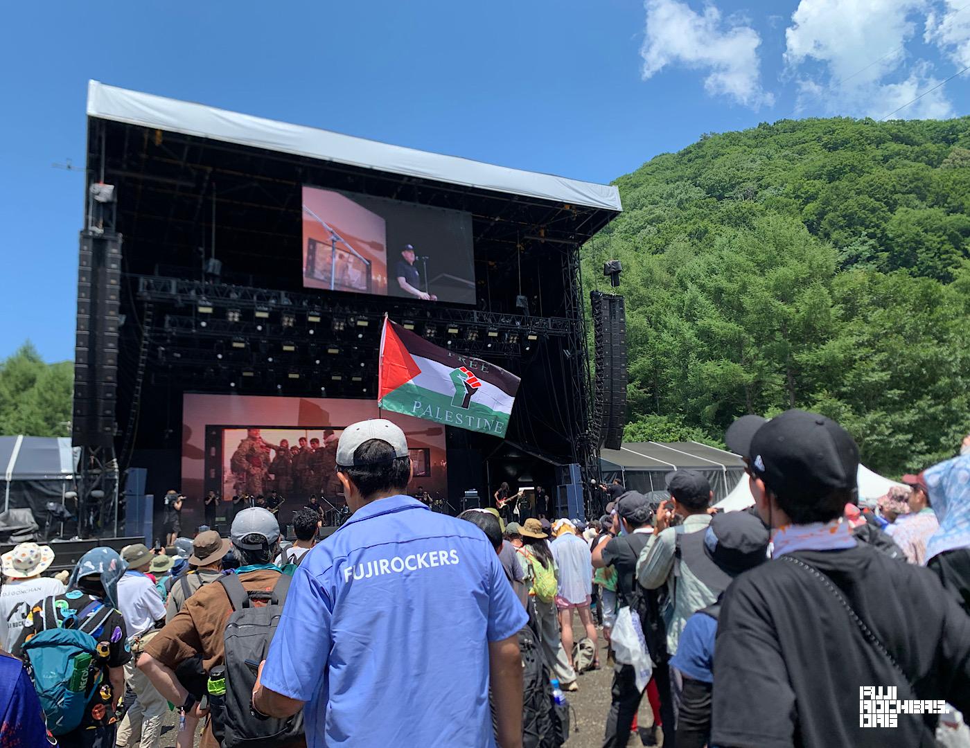 ホワイトステージで響いた「Free Palestine！」
