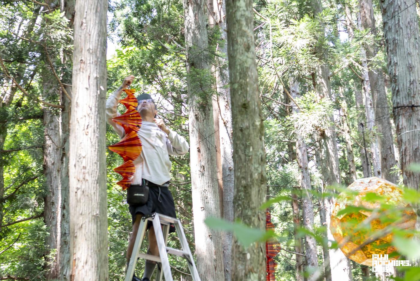 森のピアノ準備中