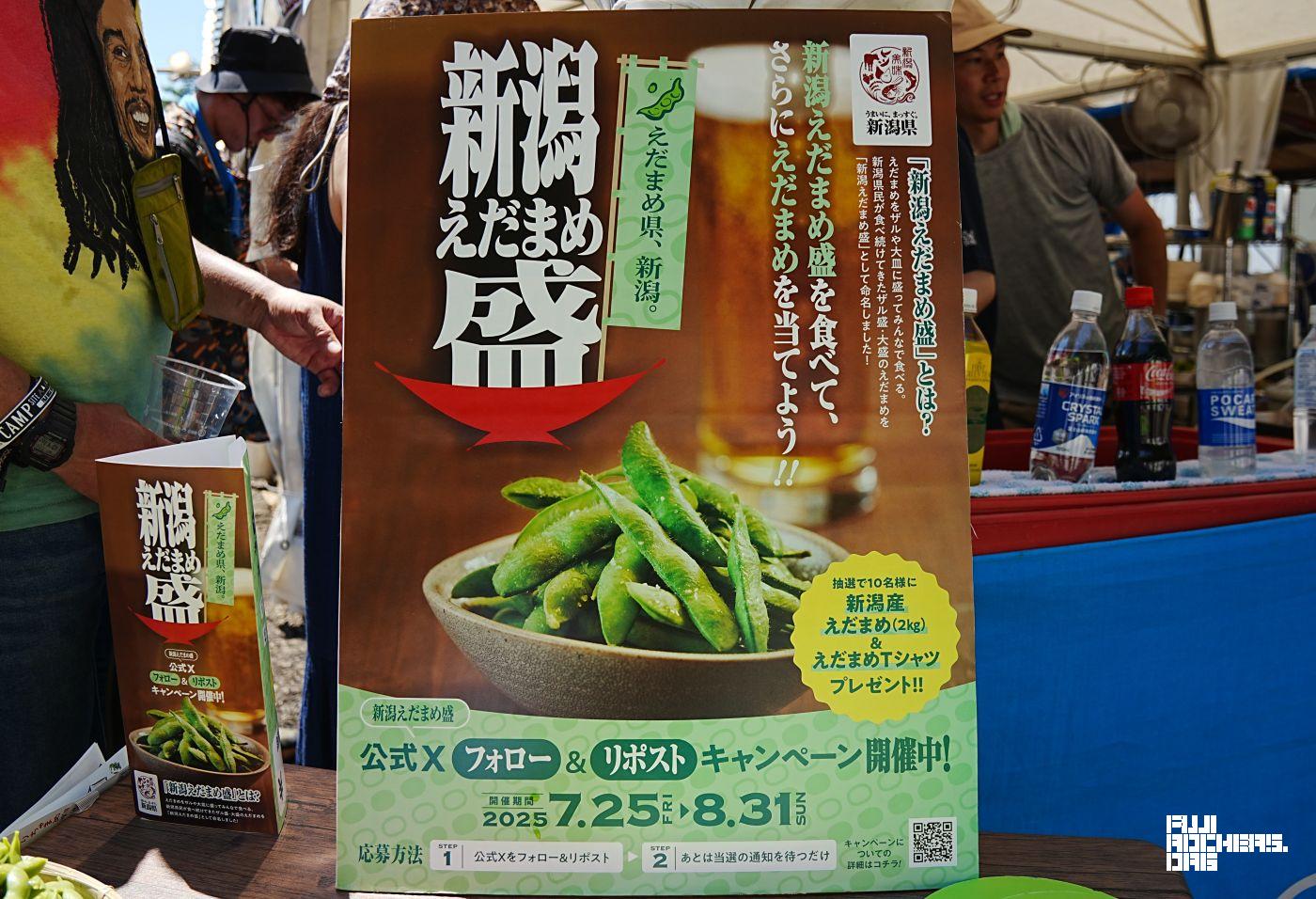 『新潟えだまめ盛』！フジロックは枝豆とビールのコンビがグッド！